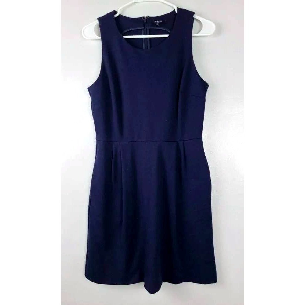 Madewell MIni Dress Womens Small Blue Fit & Flare Sleeveless Casual Office